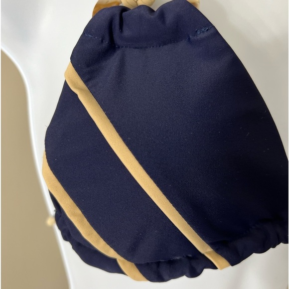 Navy Blue Rope Ties Halter Cheeky Bikini Set - Picture 4 of 12